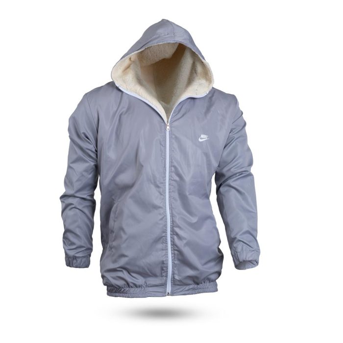 سوئیشرت بادگیر کلاهدار طوسی مدل مردانه Nike