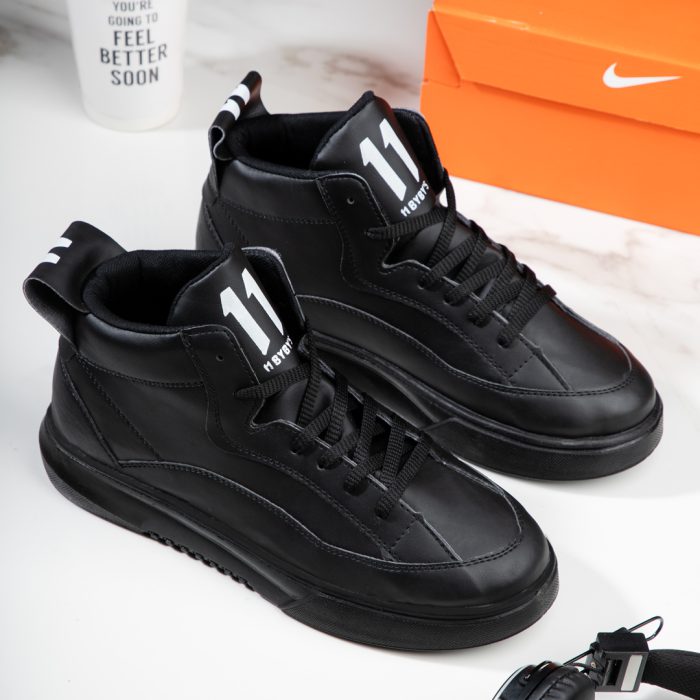 کفش جدید نیم بوت چرم مشکی مدل اسپرت مردانه