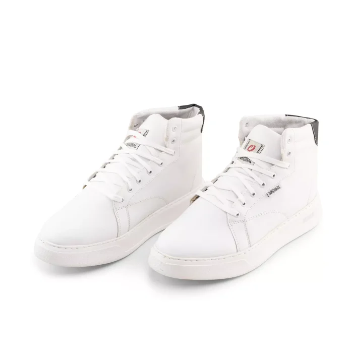 کفش چرم سفید مردانه اسپرت ساقدار Original