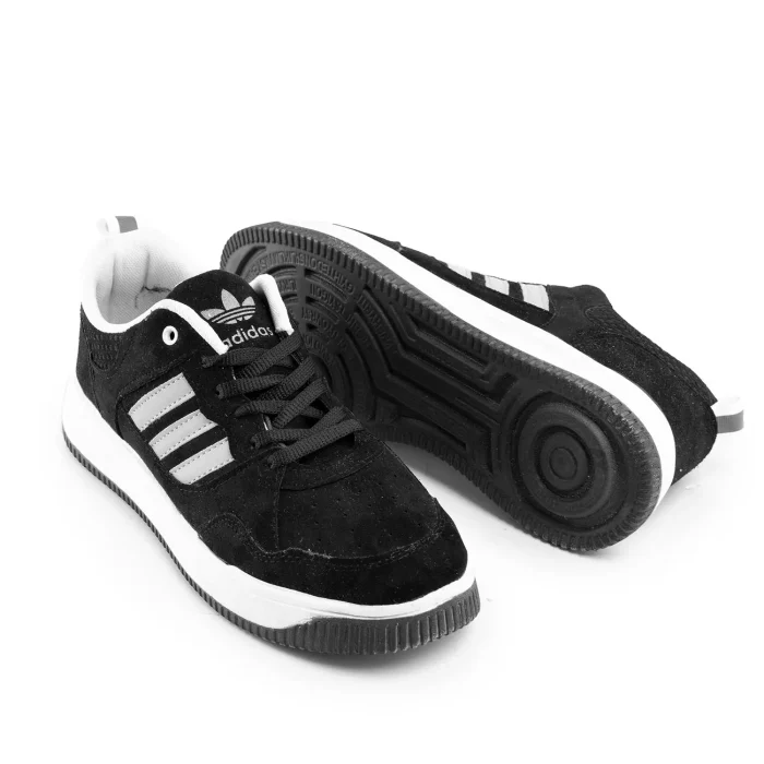 کفش کتانی مشکی سه خط اسپرت مردانه Adidas