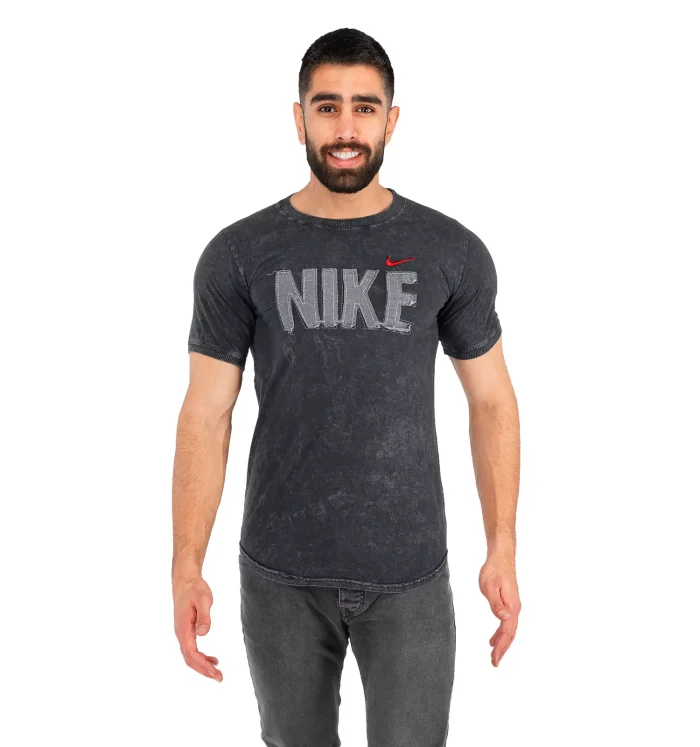 تیشرت ذغالی مردانه مدل Nike ابروبادی سنگ شور
