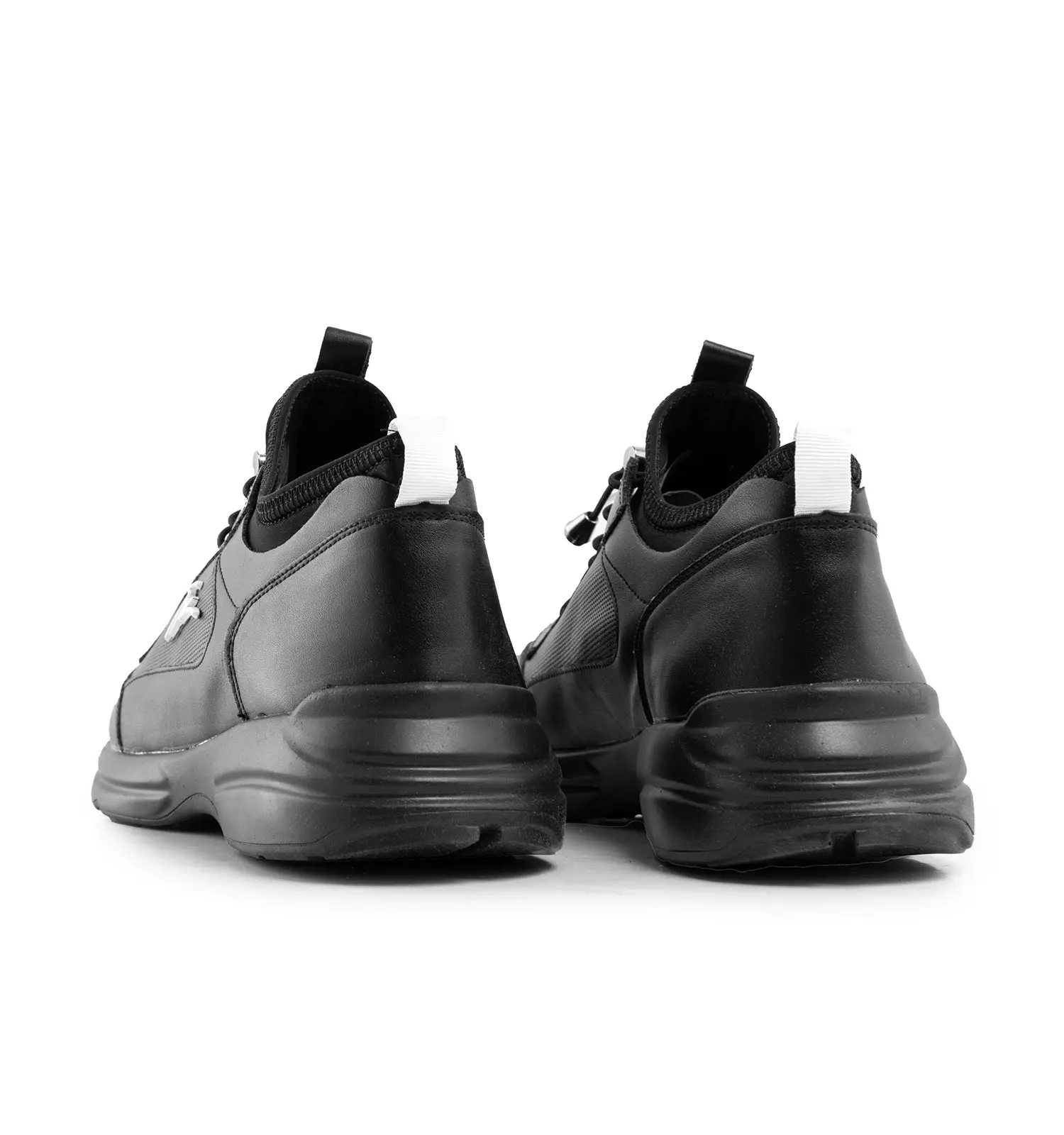 کفش چرم مردانه مشکی اسپرت مدل نیم ساق - Image 3