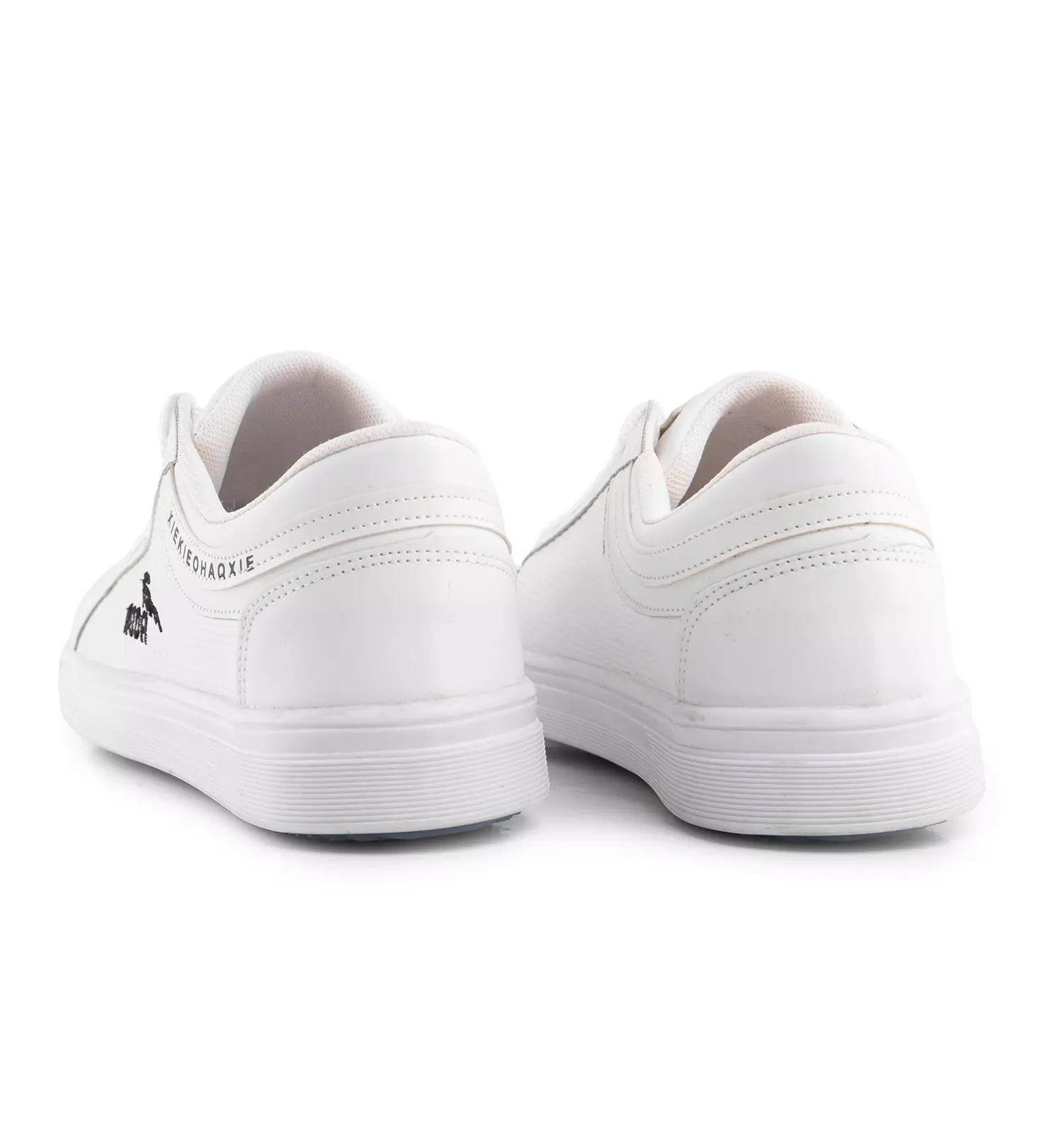 کفش چرم اسپرت سفید تخت صاف مردانه - Image 4