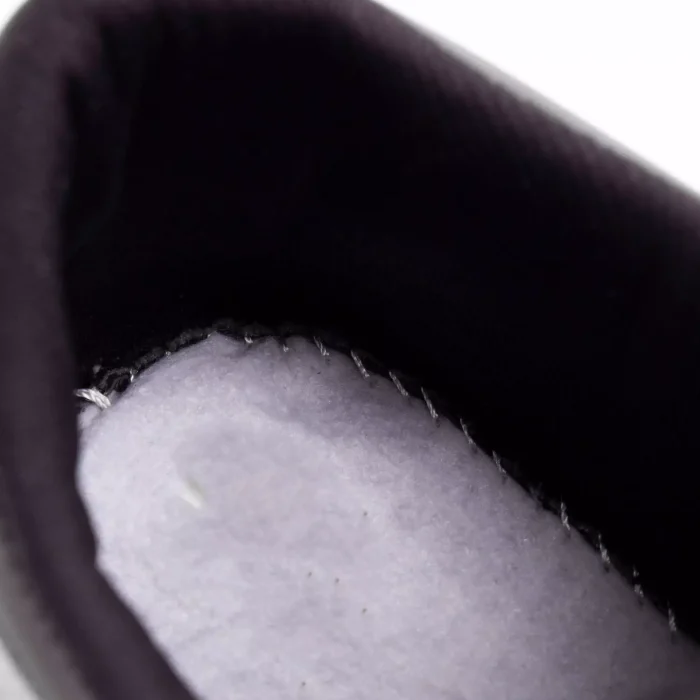 کفش چرم تخت صاف اسپرت مشکی مدل مردانه