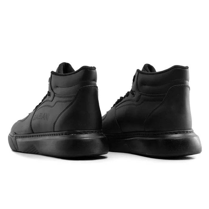 کفش نیم بوت چرم مردانه رنگ مشکی مدل Gabiani