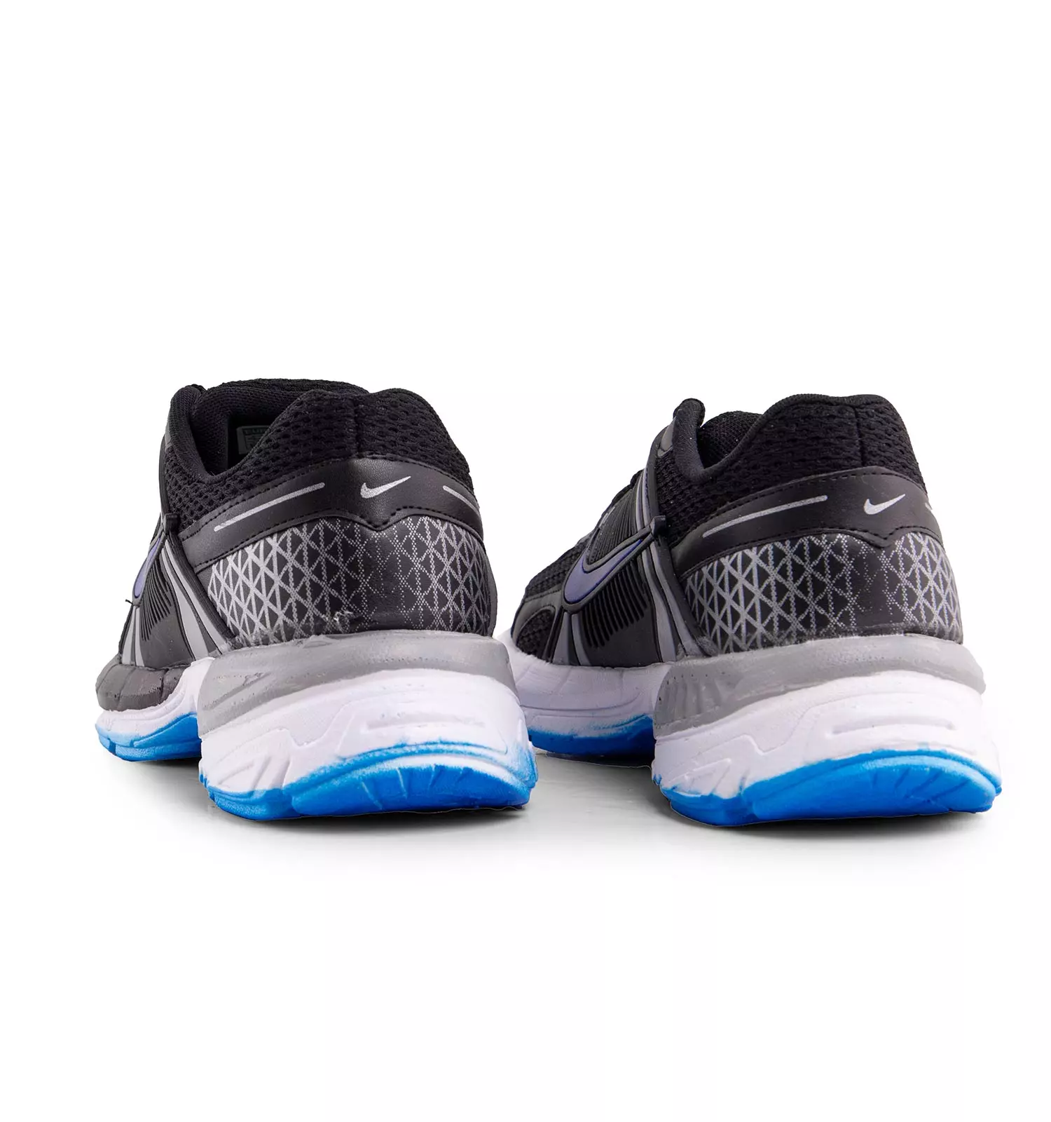 کفش کتانی چرم مشکی آبی مردانه ورزشی مدل Nike - Image 3