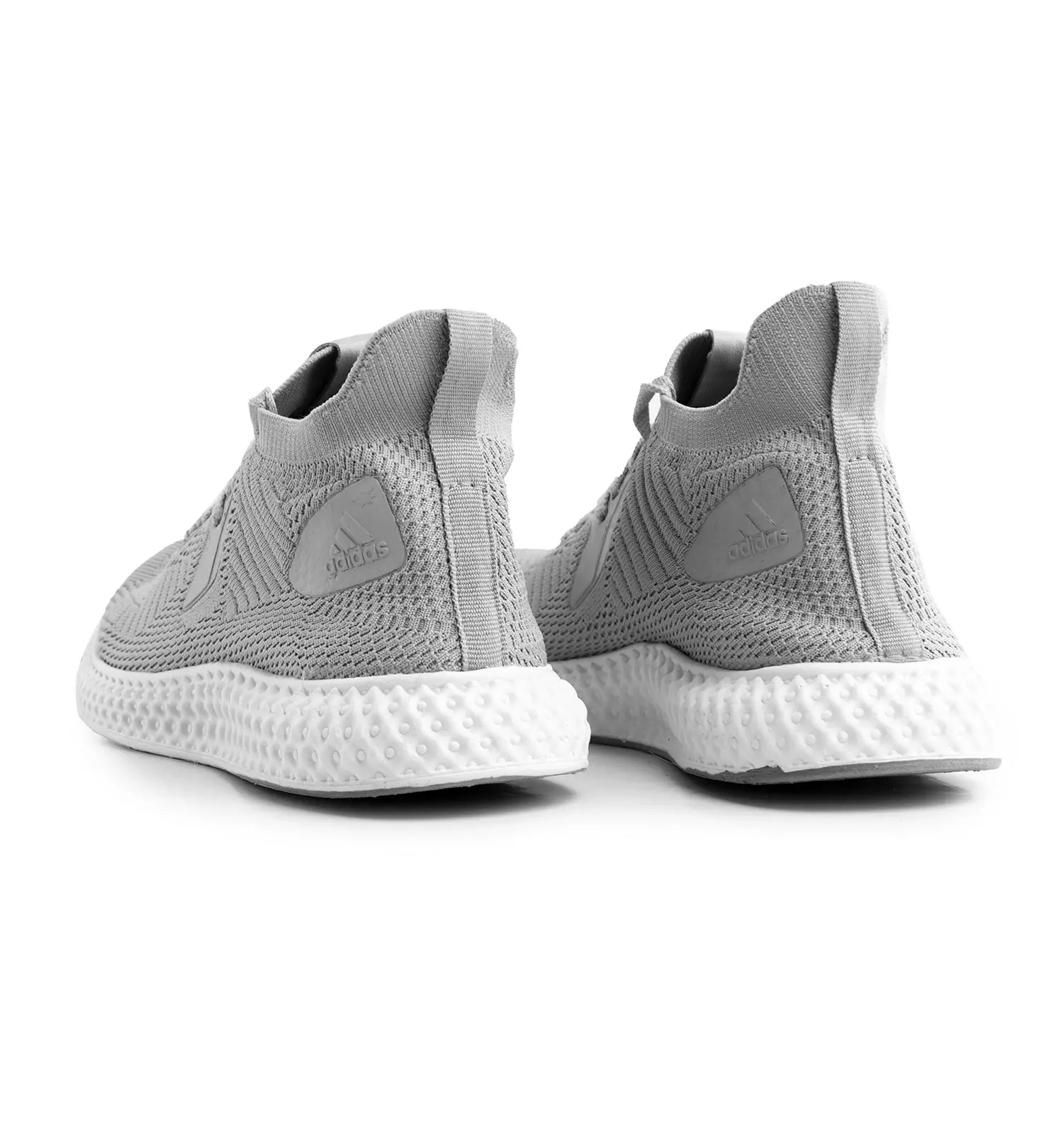 کفش کتانی اسپرت طوسی مردانه برند Adidas بافتی - Image 4