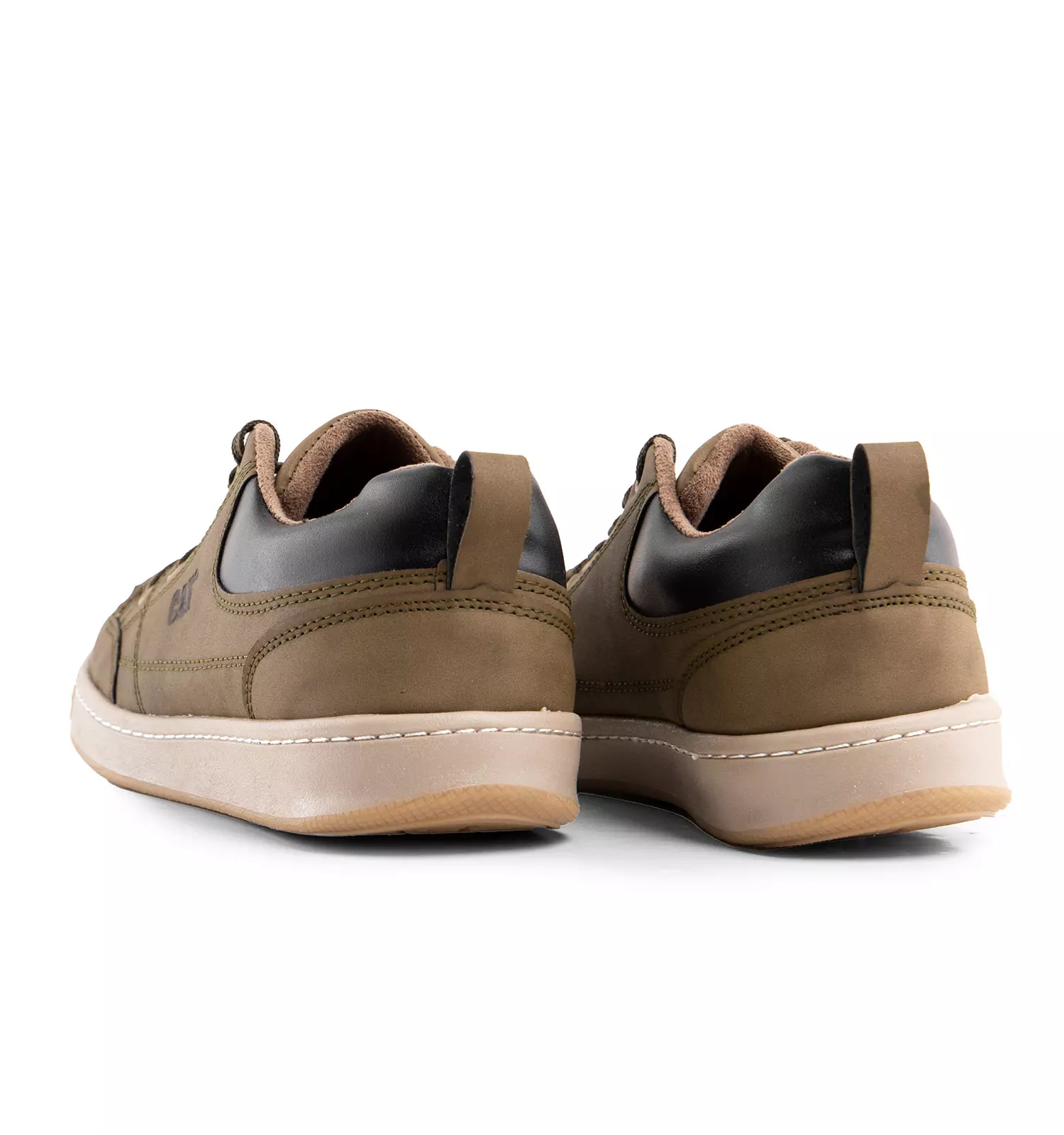 کفش چرم تخت صاف قهوه ای مردانه برند Cat - Image 3