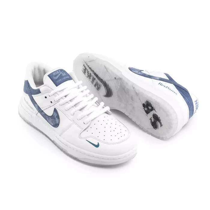 کفش چرم ورزشی مردانه سفید Nike تخت صاف