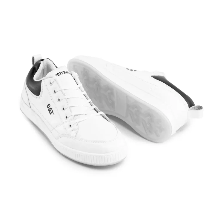 کفش روزمره چرم مردانه سفید برند Cat اسپرت