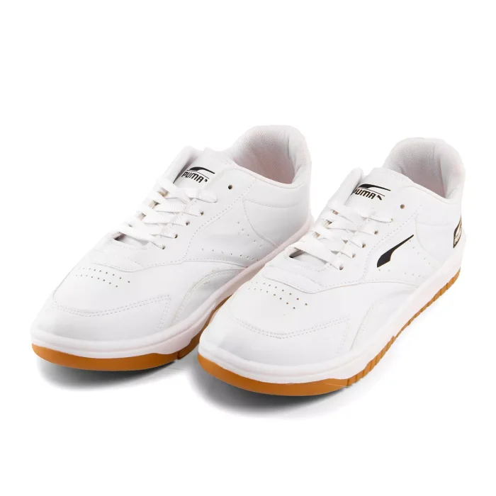 کفش چرم اسپرت سفید تخت صاف مردانه برند Puma