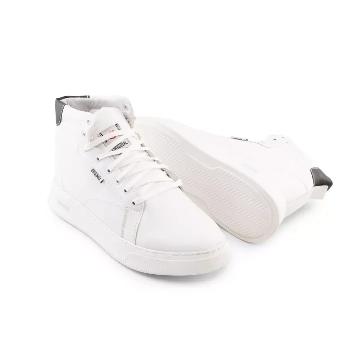 کفش چرم سفید مردانه اسپرت ساقدار Original