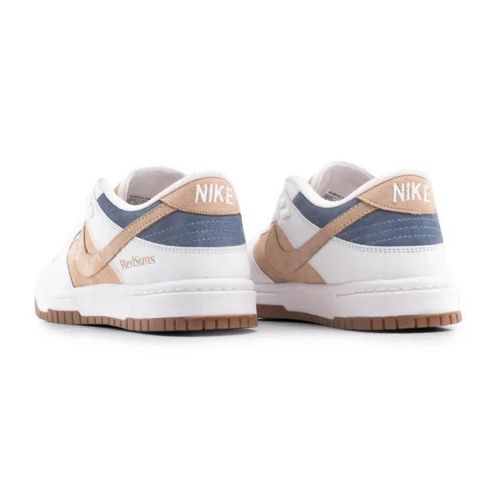 کفش چرم مردانه تخت صاف سفید کرم Nike