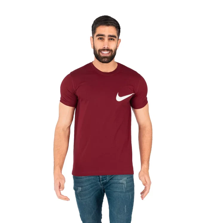 تیشرت آستین کوتاه زرشکی مردانه مدل Nike