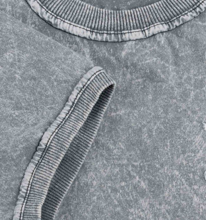 تیشرت طوسی مردانه سنگ شور شده مدل Adidas - Image 2