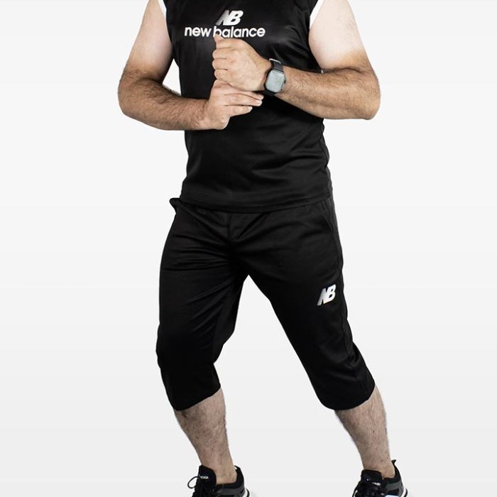 ست رکابی شلوارک مردانه New Balance مشکی