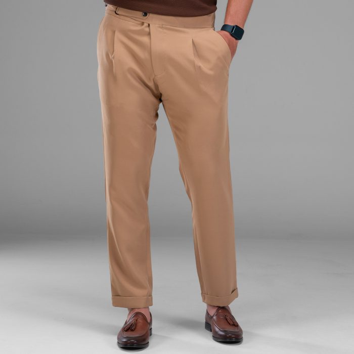 شلوار مام فیت پارچه مازراتی مردانه پیلی خور دمپادوبل