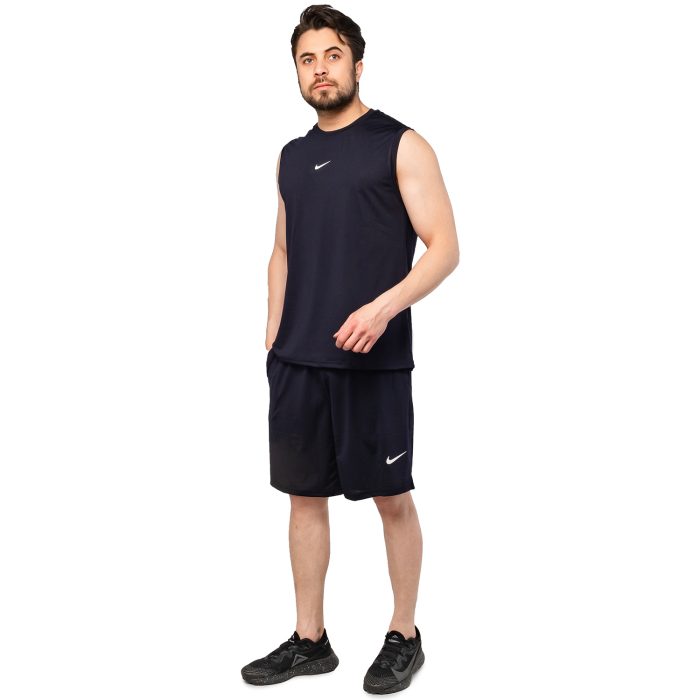 ست تاپ حلقه ای با شلوارک مردانه مشکی Nike