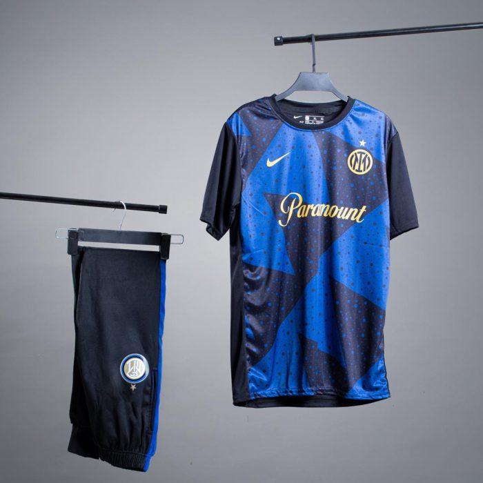 ست تیشرت شلوار اسلش مردانه ورزشی طرح Inter Milan