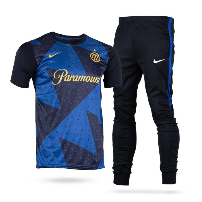 ست تیشرت شلوار اسلش مردانه ورزشی طرح Inter Milan