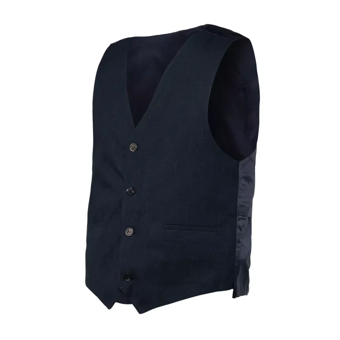 جلیقه رسمی کلاسیک مردانه پارچه ای رنگ سرمه ای