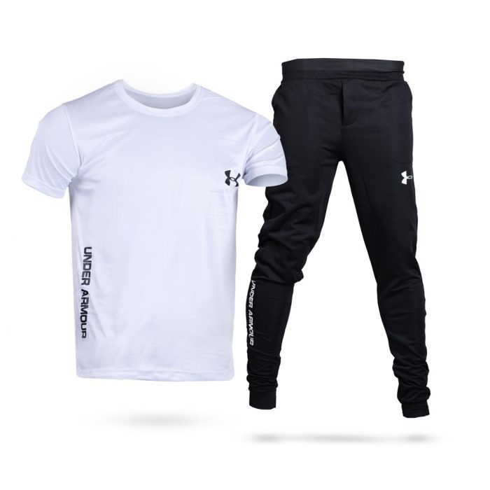 ست تیشرت سفید شلوار اسلش و شلوارک Under Armour - Image 3