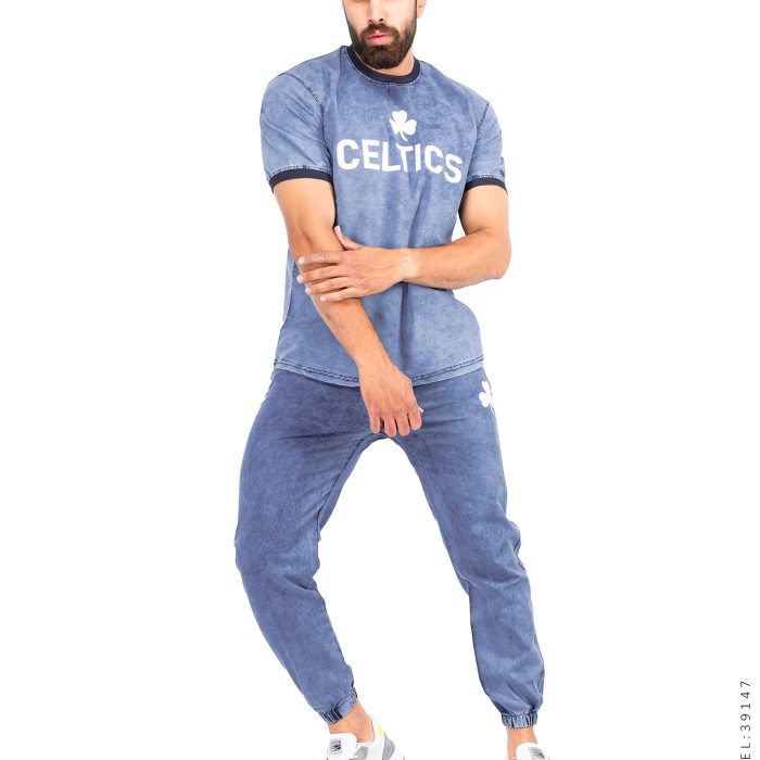 ست تیشرت شلوار اسلش پسرانه آبی ابروبادی