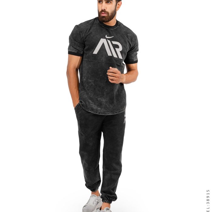 ست تیشرت شلوار اسلش مردانه جین کاغذی Air