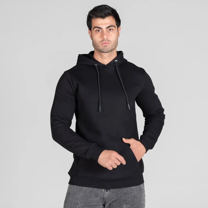 هودی دورس مردانه مشکی ساده بدون طرح Basic