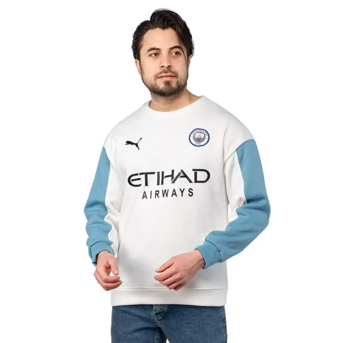 پلیور دورس مردانه رنگ سفیدآبی ManChester City