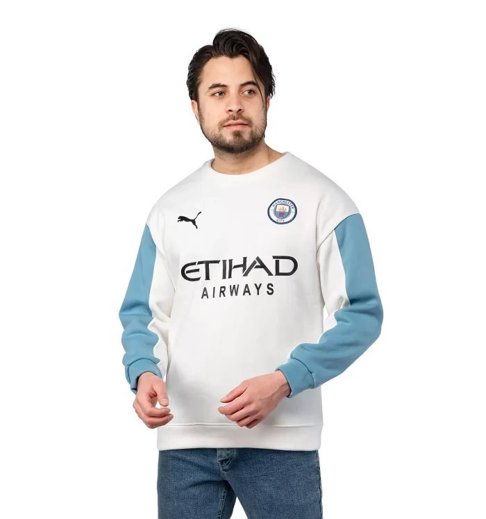 پلیور دورس مردانه رنگ سفیدآبی ManChester City