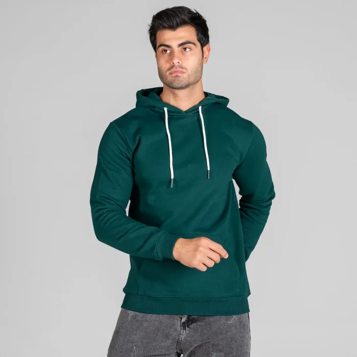 هودی دورس مردانه رنگ سبز کله غازی ساده Basic