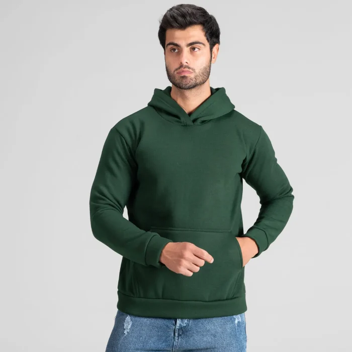 هودی دورس مردانه رنگ سبز Basic ساده