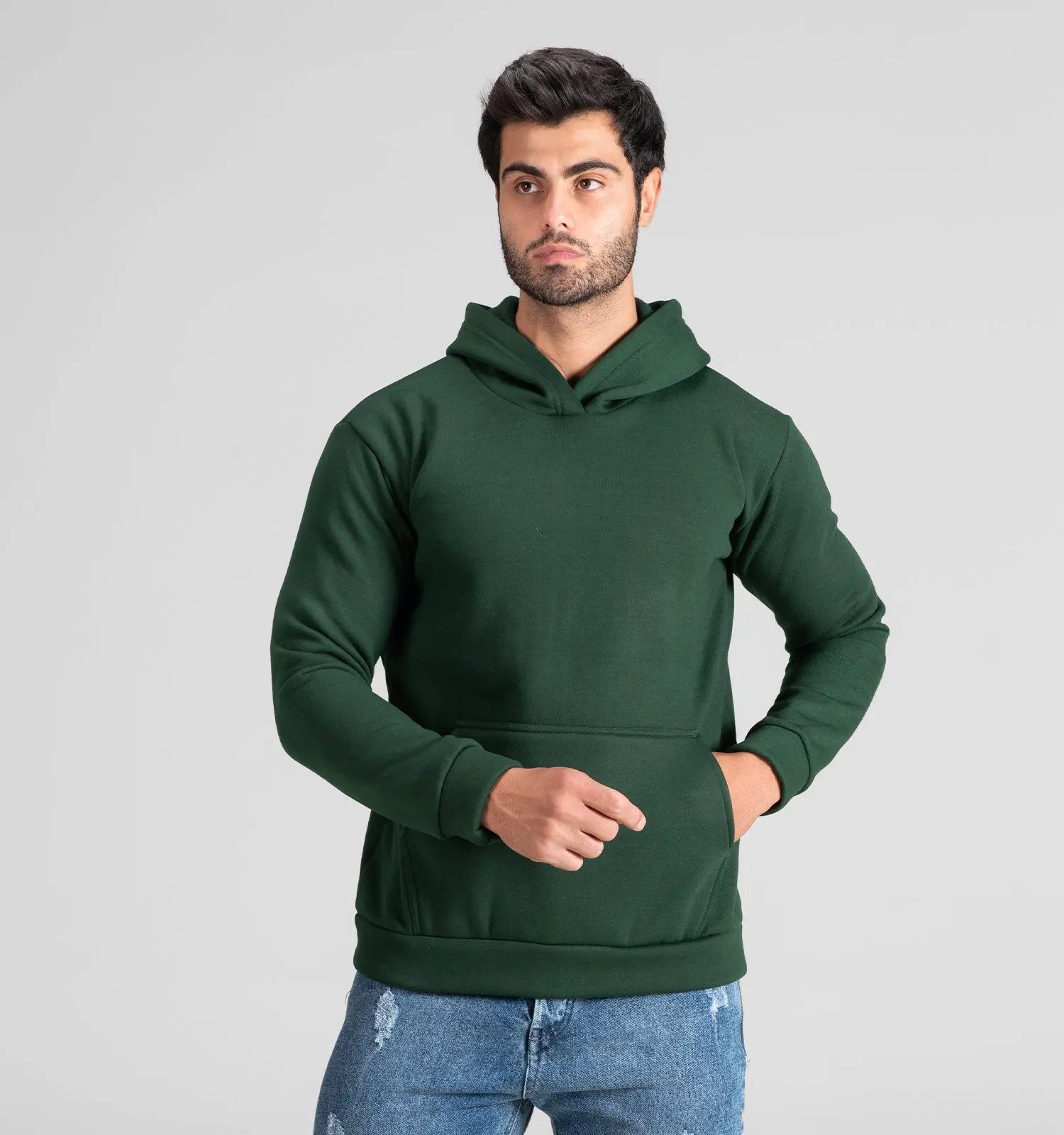 هودی دورس مردانه رنگ سبز Basic ساده