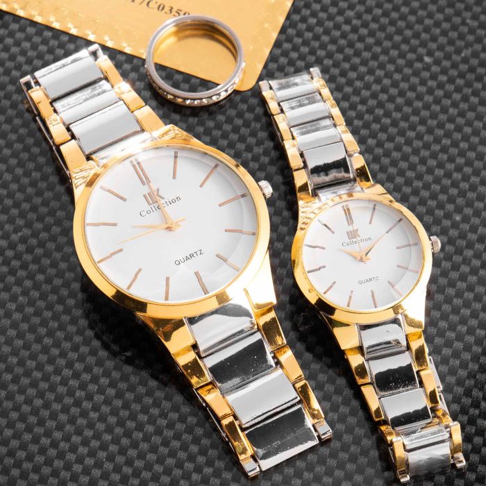 ساعت مچی مردانه و زنانه IIK Collection نقره ای طلایی