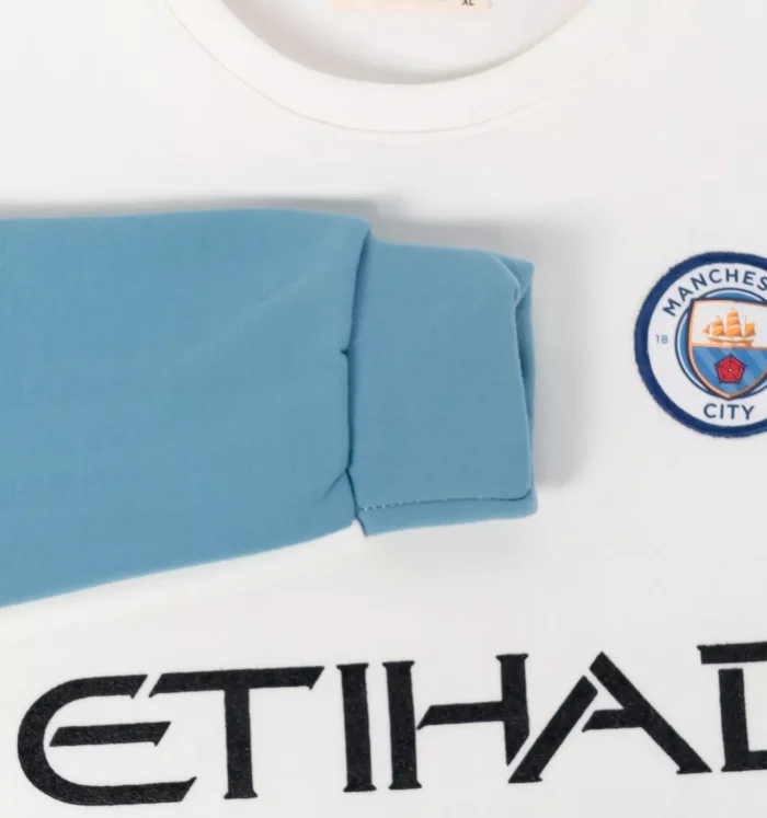 پلیور دورس مردانه رنگ سفیدآبی ManChester City - Image 2