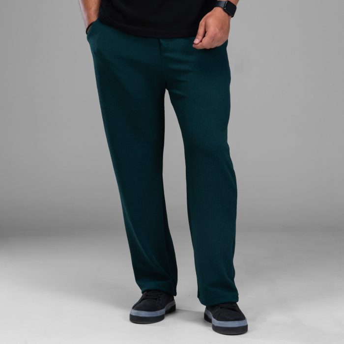 شلوار مراکشی نیم بگ مردانه کمرکشی سبز تیره