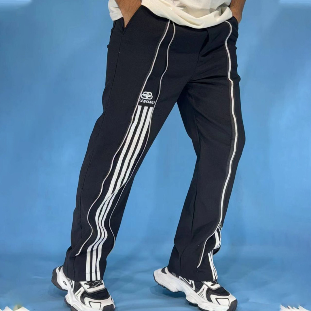 شلوار بگ مردانه رنگ مشکی کتان جلوزیپ دار Balenciaga - Image 2