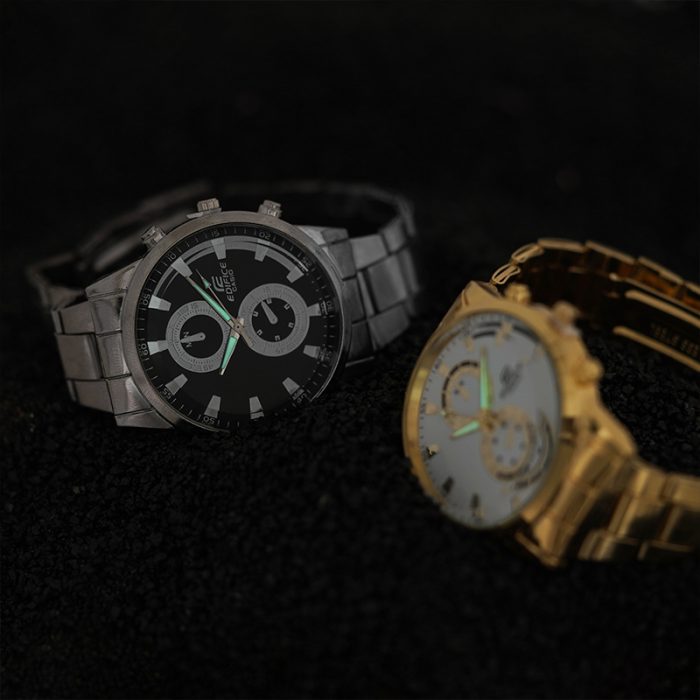ساعت مچی مردانه مدل فلزی طلایی نقره ای Casio