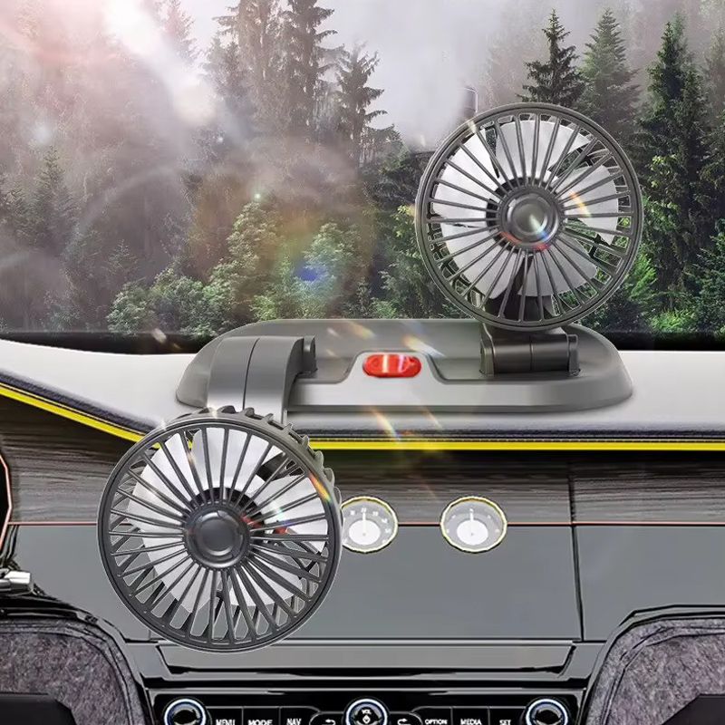 پنکه فندکی دوقلو مناسب اتومبیل مدل داشبوردی - Image 2