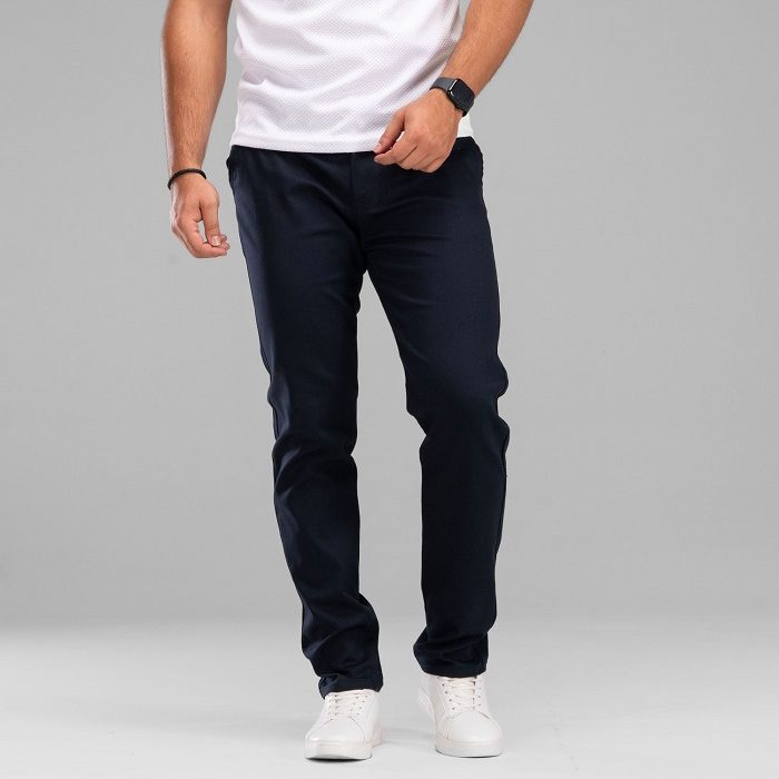 شلوار کتان کلاسیک مردانه رنگ مشکی جیب کراس