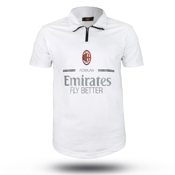 کیت باشگاه تیشرت نیم زیپ یقه دار آث میلان AC MILAN - Image 5