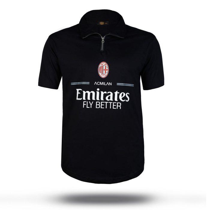 کیت باشگاه تیشرت نیم زیپ یقه دار آث میلان AC MILAN - Image 3
