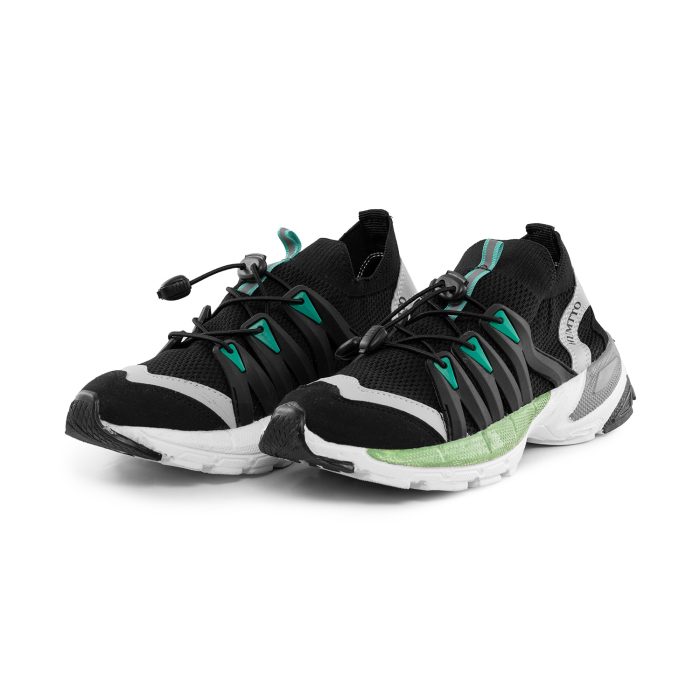 کفش کتانی ورزشی مردانه رنگ مشکی سبز Humtto