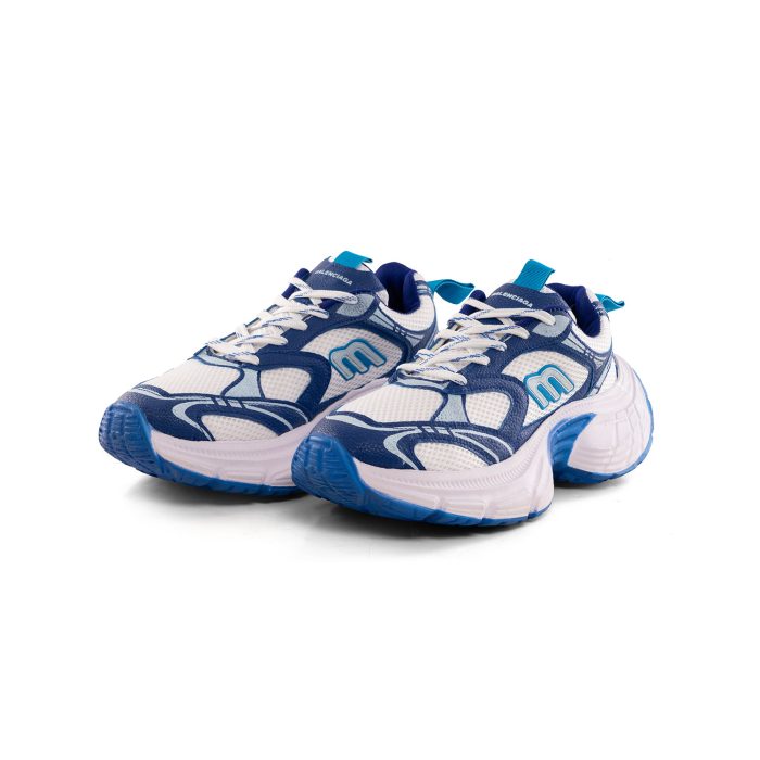 کفش کتانی مردانه ورزشی لژدار مدل Balenciaga سفید آبی