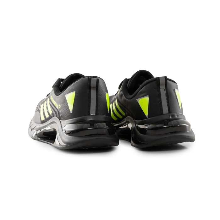 کفش کتانی مردانه مشکی سبز فسفری Adidas ورزشی