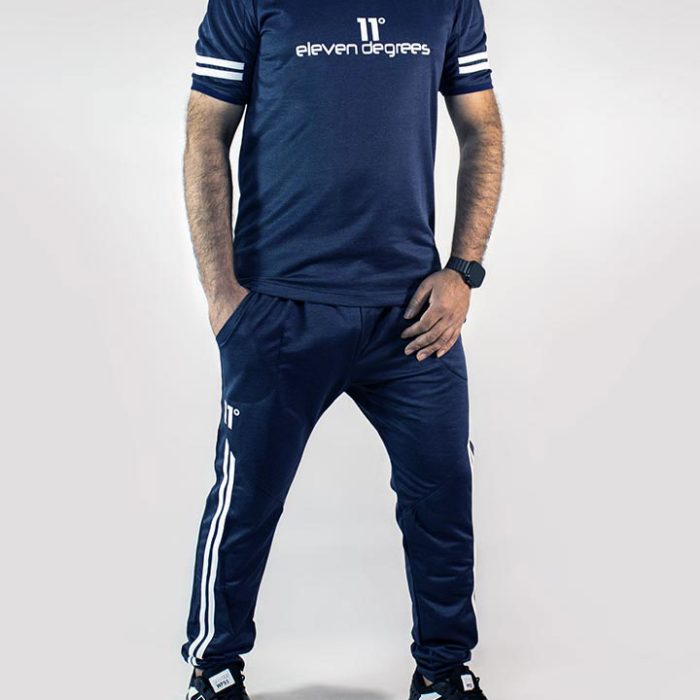 ست تیشرت شلوار مردانه مشکی Eleven Degrees