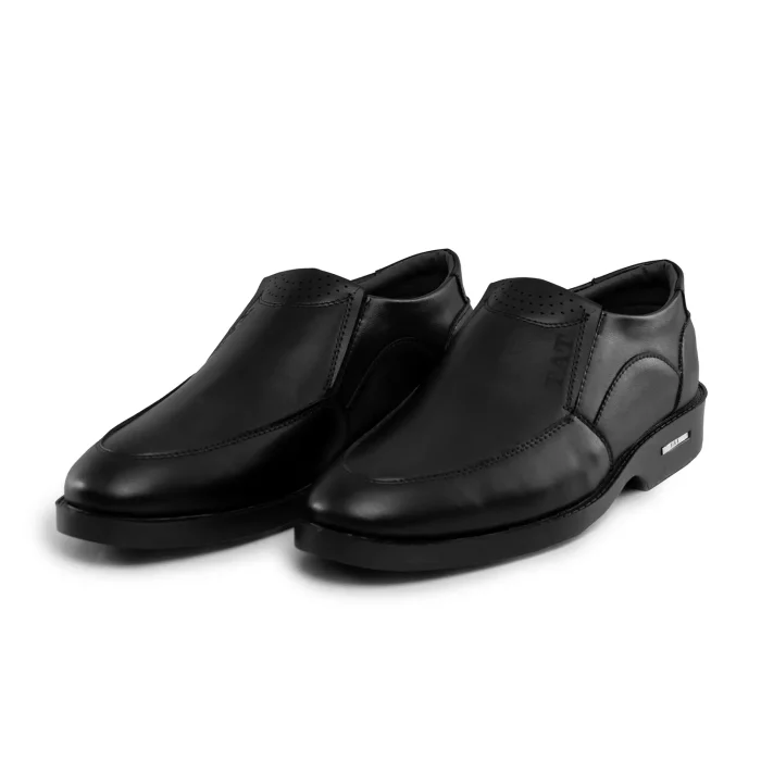 کفش چرم مردانه رنگ مشکی بندی Classic