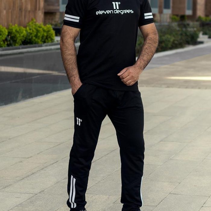 ست تیشرت شلوار مردانه مشکی Eleven Degrees
