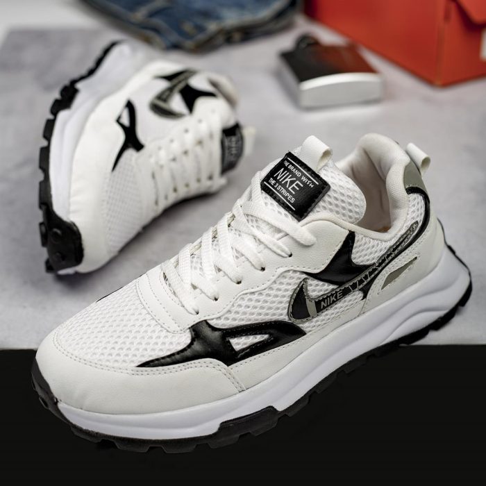کفش کتانی مردانه رنگ سفید مدل Nike رویه تور
